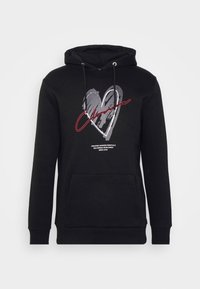 HEART HOODY - Camisola - black