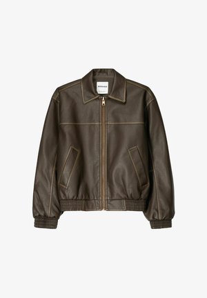 Bershka Bomber Jacket - dark brown
