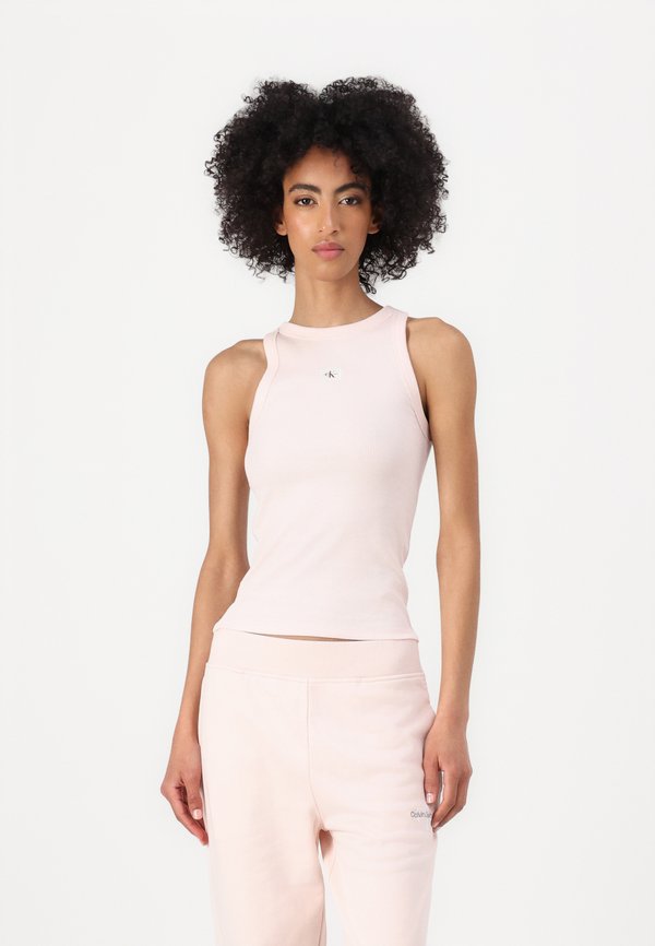 LABEL TANK - Top - silver peony