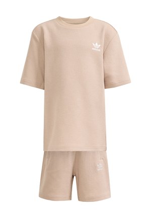 LOOSE WAFFLE SET - Šortky - stone khaki