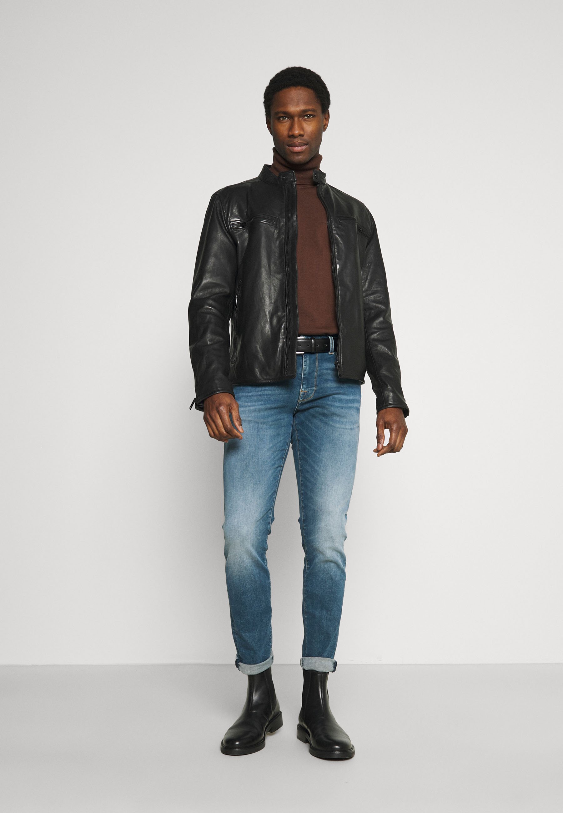 Selected Homme LEON - Vaqueros slim fit - medium blue denim/azul -  Zalando.es