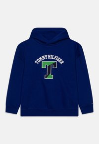 Tommy Hilfiger VARSITY HOODIE - Felpa con cappuccio - navy voyage