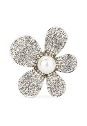 HAIRCLIP WITH STRASS AND BEAD - Accessori capelli - silver white pearl
