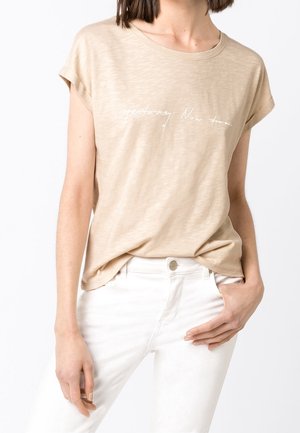 T-shirt print - beige
