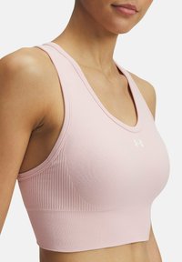 Under Armour - VANISH SEAMLESS MID - Medium support sports bra - prime pink Thumbnail Image 1