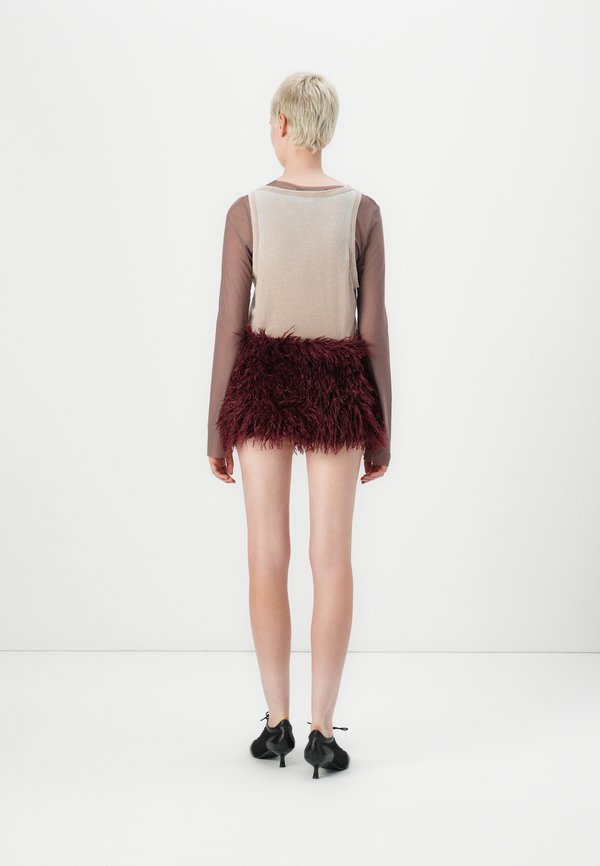 MONGOLIAN SKIRT - Mini skirt - wine2