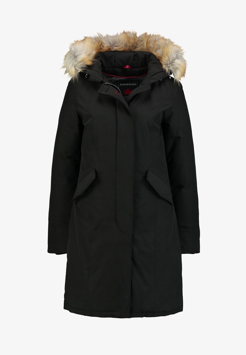 Canadian Classics Fundy Bay Long Fake Fur Donsjas Black Zwart Zalando Nl