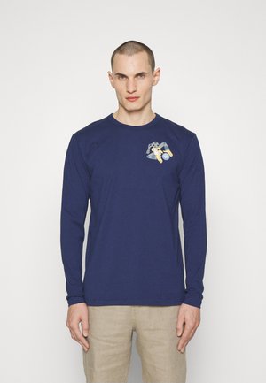 WOOD WOOD MEL WIZARD BADGE LONG SLEEVE - Tops ar garām piedurknēm - navy