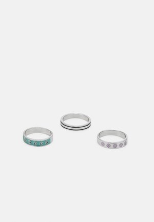Uncommon Souls PEACE RINGS 3 PACK UNISEX - Δαχτυλίδι - green