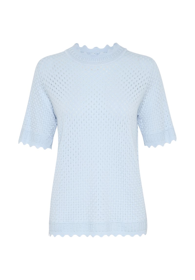 culture T-shirt print lichtblauw