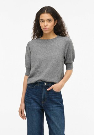 VIRIL 2/4 SLEEVE O-NECK - NOOS - T-Shirt basic - medium grey melange