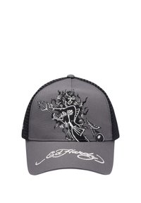 Ed Hardy UNISEX MERMAID FIGHTING FRONT TRUCKER - Cap - charcoal black