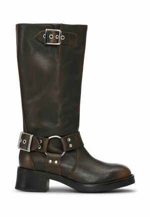 Cizme cowboy/biker - dark brown
