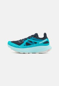 Salomon - ULTRA FLOW - Løpesko for mark - carbon/peacock blue/white Miniatyrbilde 1