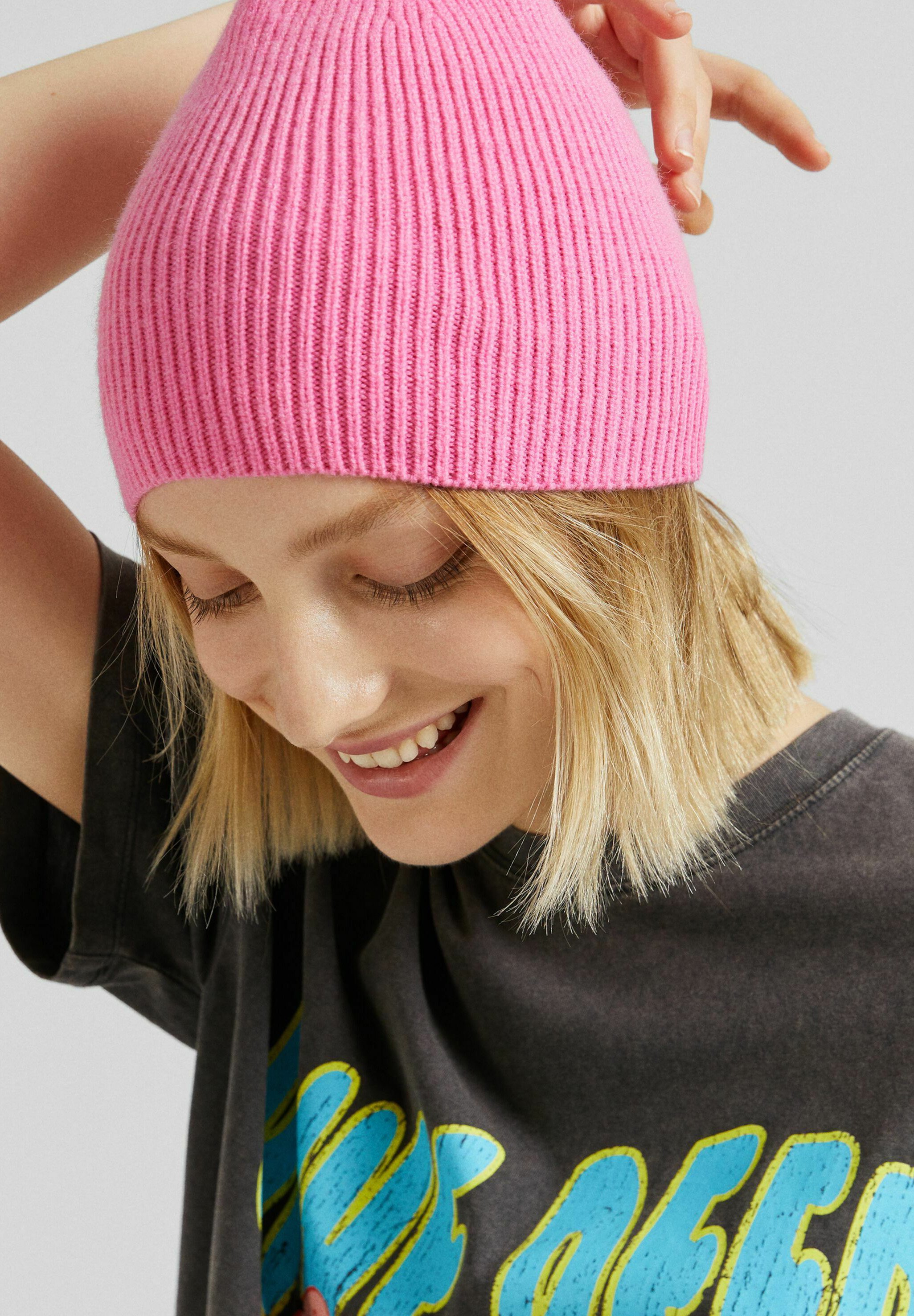 Bershka Berretto - neon pink/rosa fluo - Zalando.it