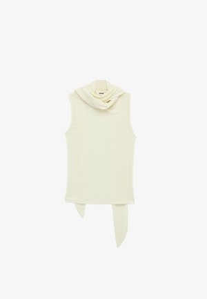 Koton, SHAWL COLLAR SLEEVELESS BLOUSE . - Top - beige