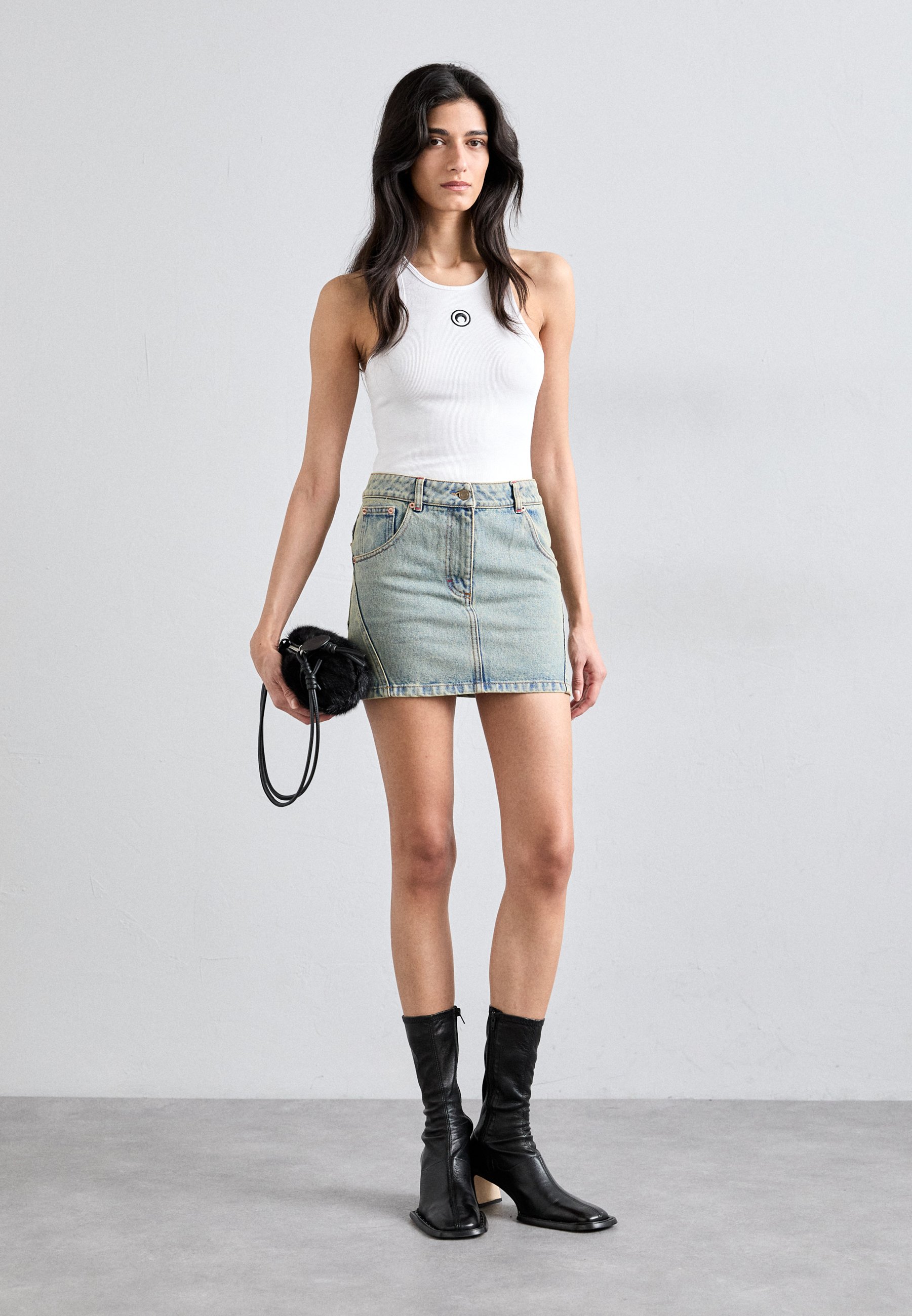 ★Marine Serre★Moon Diamant Skirt コットン混 ミニスカート ☆Marine Serre☆Moon Diamant Skirt コットン混 ミニスカート