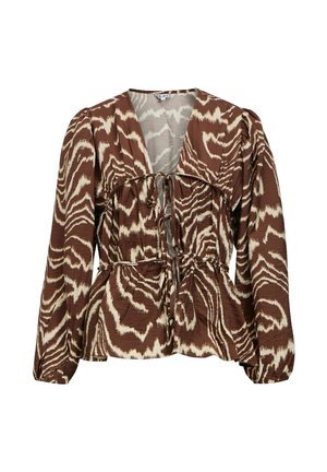 Object, BLOUSE TIE FRONT - Blouse - seal brown