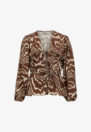 Object, BLOUSE TIE FRONT - Blouse - seal brown