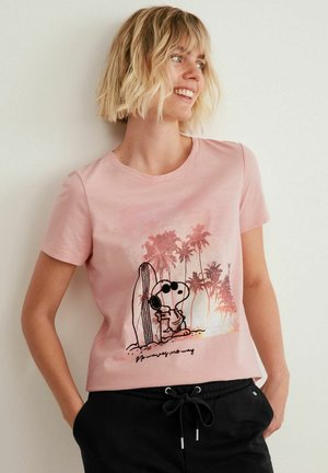 SNOOPY - Print T-shirt - rosa
