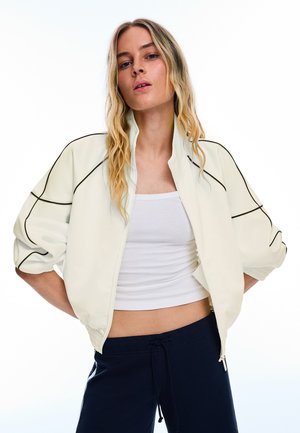 Bershka, PERKINS COLLAR CARDIGAN - Sweater met rits - beige