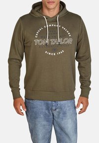 TOM TAILOR TTHOODIE - Jersey con capucha - grape leaf green