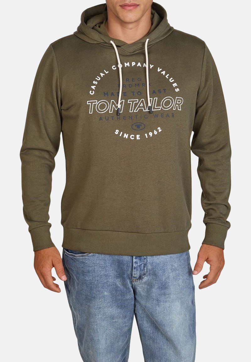TOM TAILOR TTHOODIE - Jersey con capucha - grape leaf green