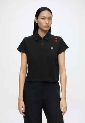 Fred Perry EMBROIDERED DETAIL POLO - Polo - black