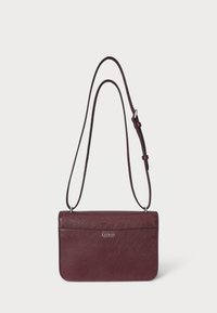 Lauren Ralph Lauren CROSSHATCH LEATHER MEDIUM SOPHEE BAG - Soma ar siksnu pāri ķermenim - dark garnet