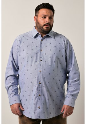 Men Plus TRADITIONAL COSTUME , LONG SLEEVE, ALL-OVER PRINT, KENT COLLAR, COMFORT FIT - Camisa - ice blue