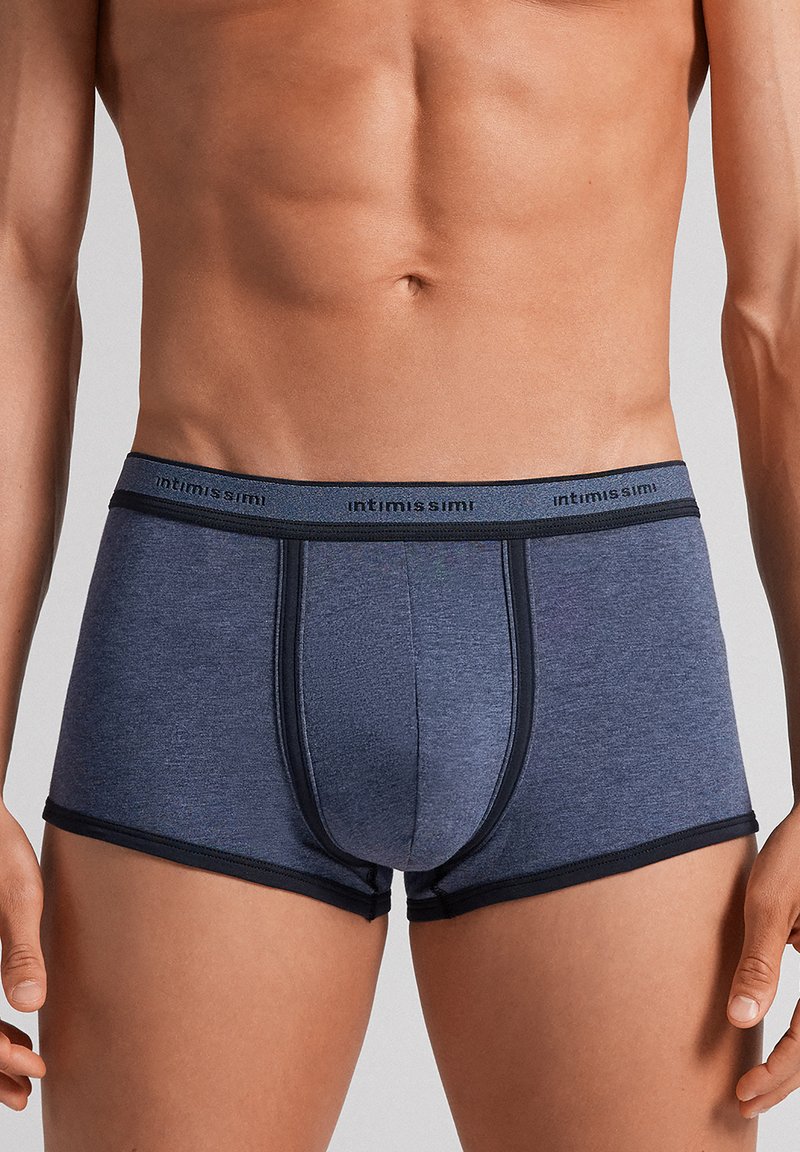 IUMAN Intimissimi Uomo STRETCH MIT LOGO - Boxerky - blau /denim blue blend midnight blue