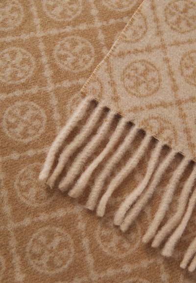Tory Burch MONOGRAM OBLONG SCARF - Sál - camel