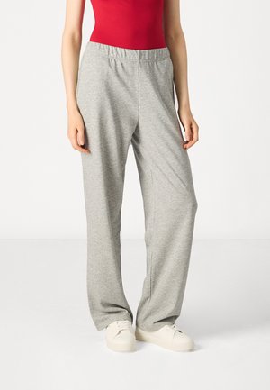 Pieces PCCHILLI SUMMER WIDE PANTS - Nadrágok - light grey melange