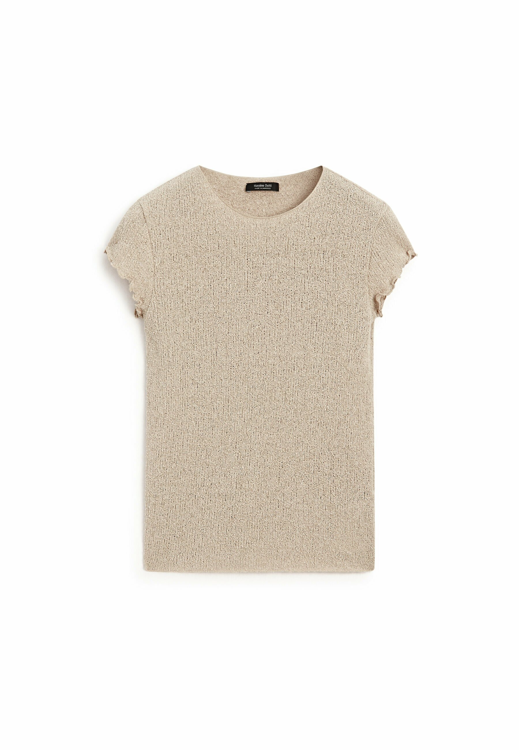 Massimo Dutti WITH WAVY TRIM DETAIL - T-shirt imprimé Massimo Dutti WITH WAVY TRIM DETAIL - T-shirt imprimé