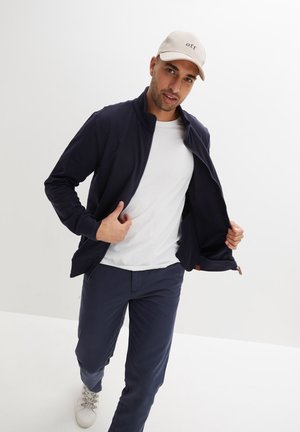 MIT STEHKRAGEN - Felpa con zip - blue