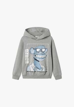 Hallhalli kapuutsiga, millel on sinise joonistatud ahvi pilt prillidega, allpool tekst "Direktorite igavus".