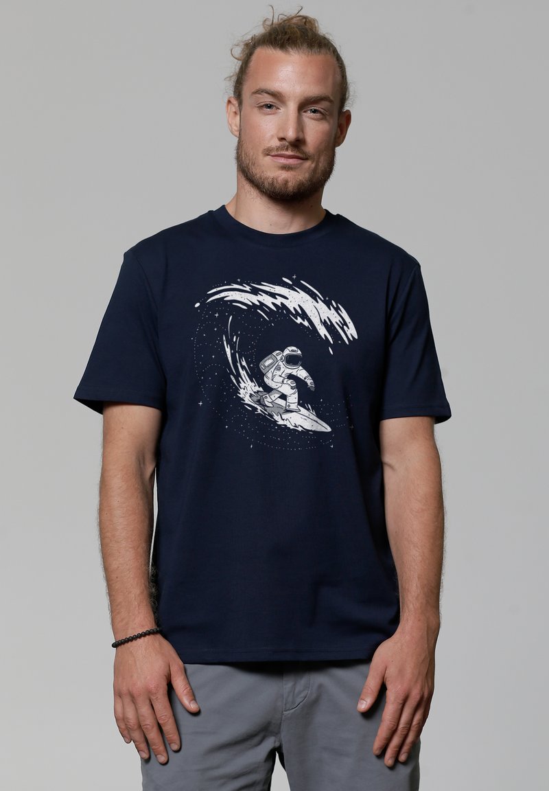 watapparel SURFING SPACEMAN - T-shirt imprimé - french navy