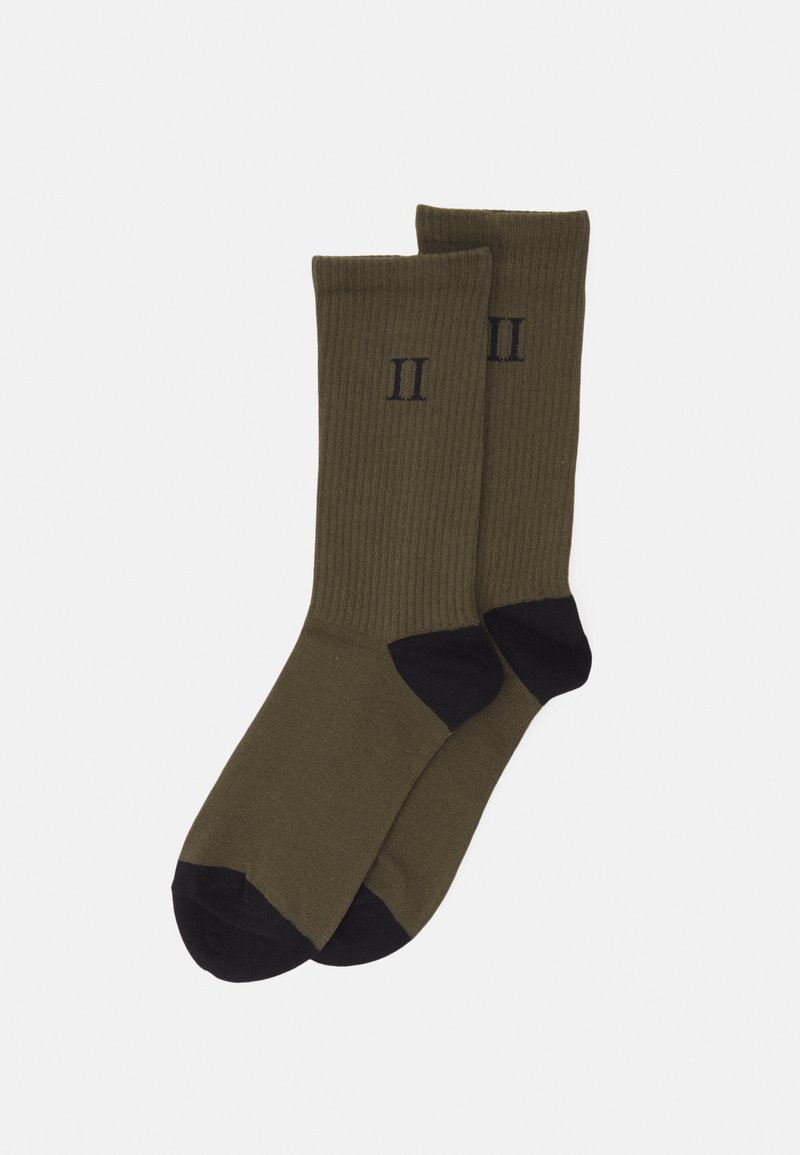 Les Deux WILLIAM SOCKS 2 PACK - Meias - olive night/black