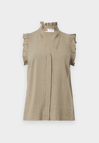 SLFVIVA SUN RUFFLE - Button-down blouse - vetiver