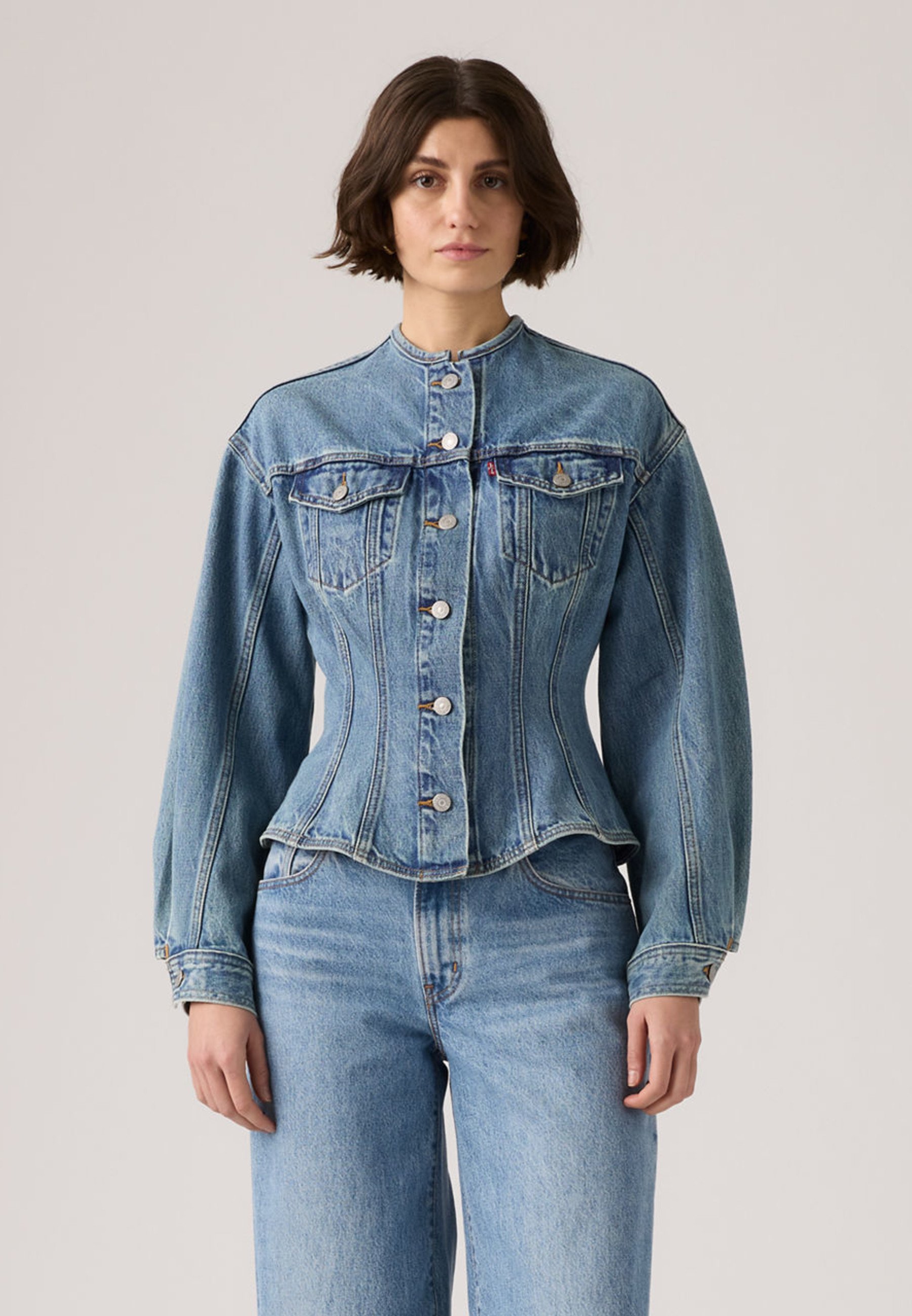 Levi's® SCULPTED TRUCKER - Denim jacket - dolly day/blue denim