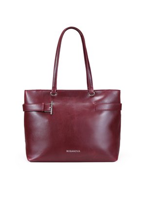 SHOPPER CON HEBILLA DE METAL - Bolso de mano - burdeos