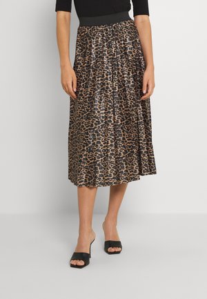 VINITBAN SKIRT - Pleated skirt - tigers eye
