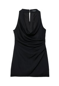 SHORT DRAPED - Freizeitkleid - black
