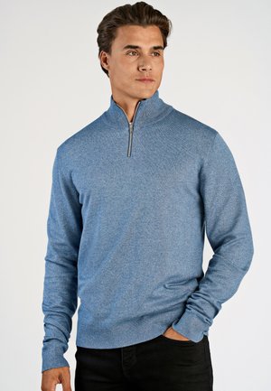 HALF ZIP - Striktrøje - blue blend