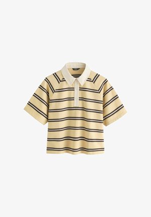 Next, Polo shirt - yellow/brown stripe