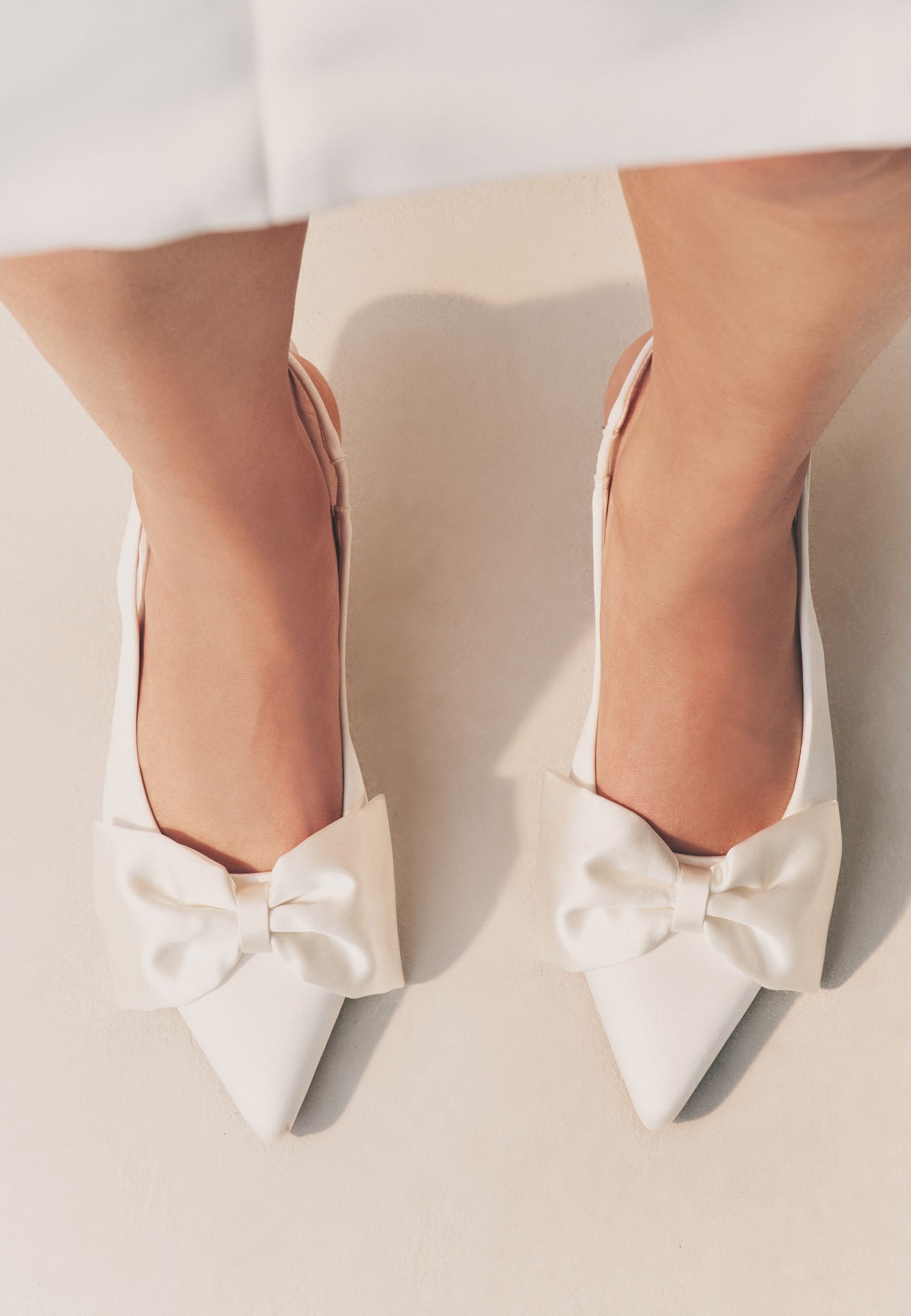 scarpe bianche tacco basso
