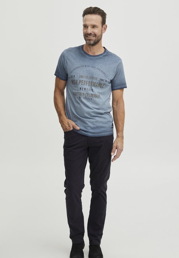 FQEMIL - Print T-shirt - dark denim2