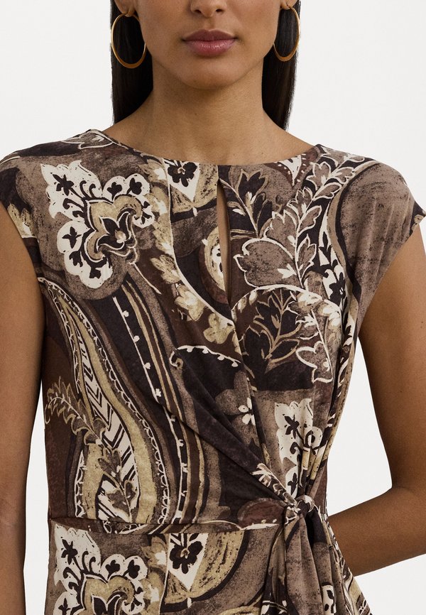 REIDLY PAISLEY STRETCH JERSEY TIE FRONT DRESS - Shift dress2