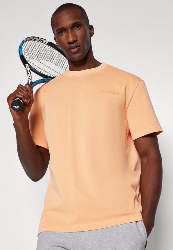 OVERSIZED WASHED  - Print T-shirt - papaya3