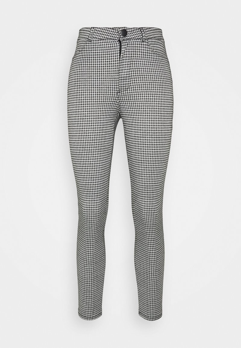 Springfield CIRCULAR CUADROS - Pantalones - black/negro -